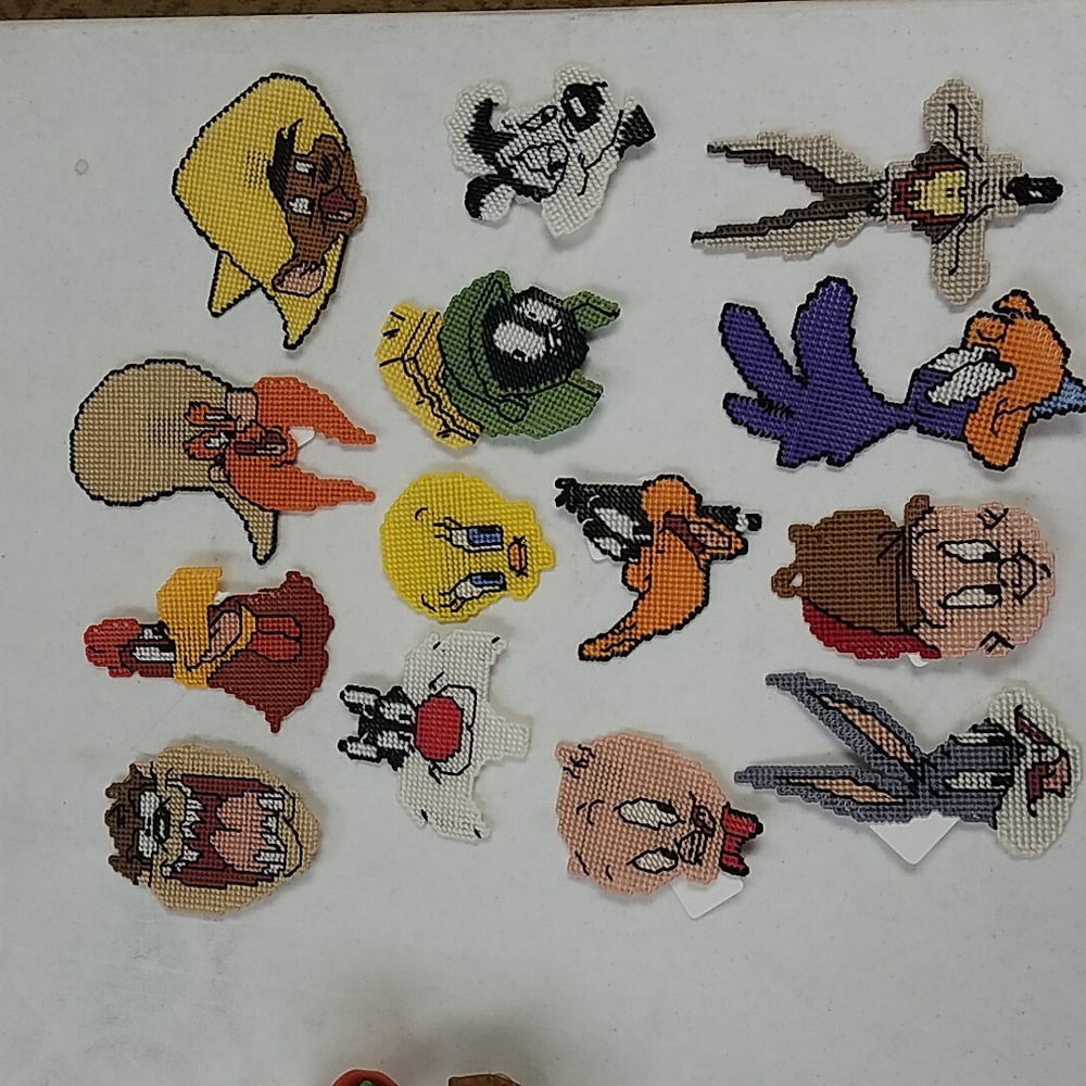 Handstitched set of refrigerator magnets